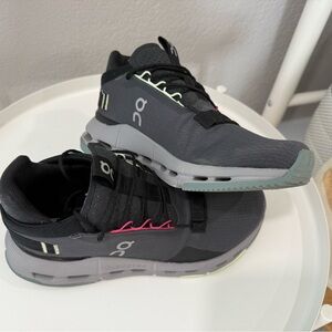 On Cloudnova 2 Running Charcoal Sneakers with Neon Highlights